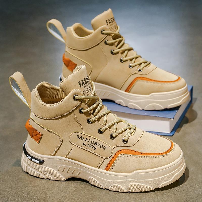 High-top Martin boots autumn new outdoor shoes platform non-slip casual short boots labor insurance shoes