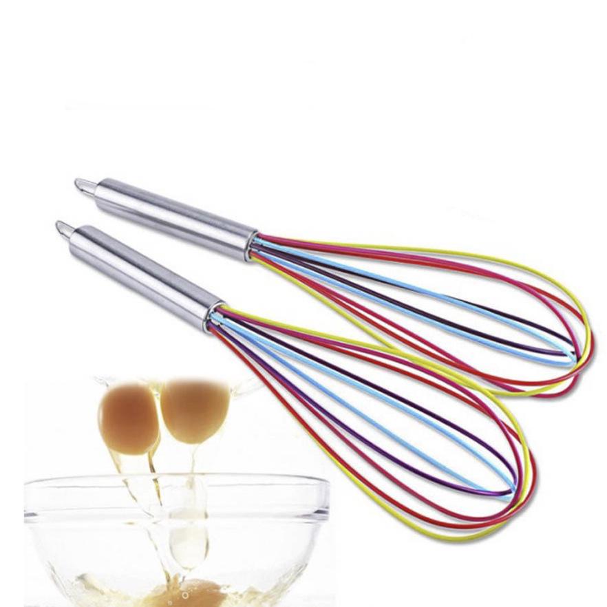 Stainless Steel Silicone Egg Beater Whisk, 10/12 Inch Baking Gadget