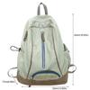 Polyester Trendy Ins Backpack Embroidery School Bags Casual Schoolbags  Unisex