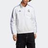 Adidas Embroidered Letter Logo Stand-Up Collar Long Sleeve Reversible Jacket Men Jackets White HT6458