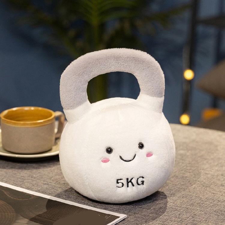 Spielerisches ÜbungswurfkissenSpielzeug Weicher Plüsch Kettlebell Sensorische Entwicklung Babygeschenk Weiß