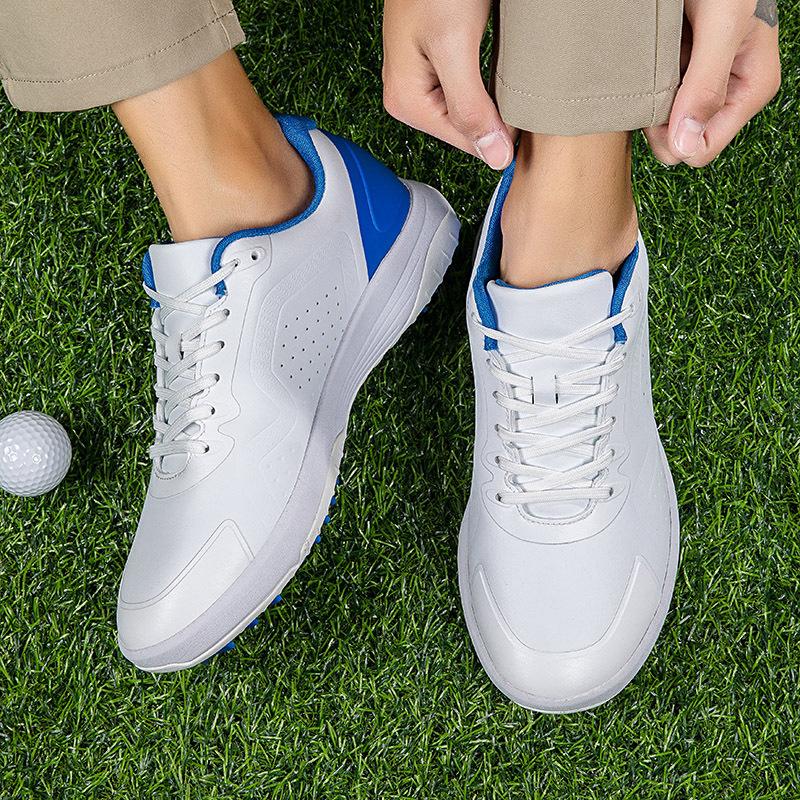 Large size men's shoes summer new fixed nail golf shoes men's waterproof breathable golf shoes