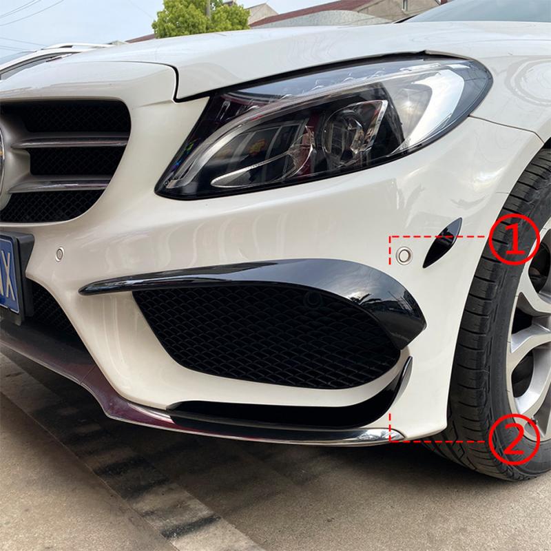 For Mercedes Benz C Class W205 C180 C200 C260 C300 2015 2016 2017 2018 Front Bumper Lip Spoiler Splitters Canards