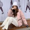 Autumn Winter Thicken Warm Parka Women Casual Solid Color Big Pocket Loose Short Jackets Outwear