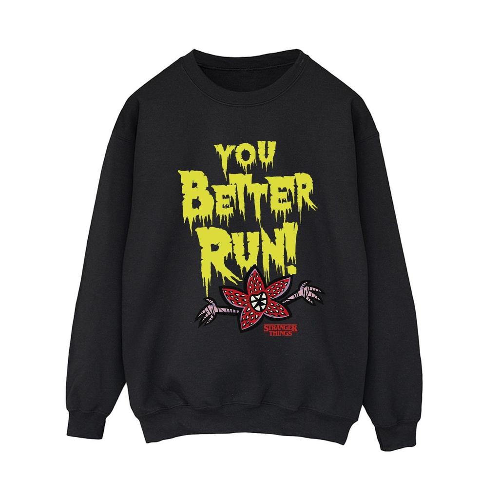 Netflix Womens/Ladies Stranger Things You Better Run Sweatshirt