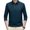 Herren Frühling Langarm Poloshirt Einfarbig Golfshirts Mode Business Casual Herren Oberteile T-Shirts