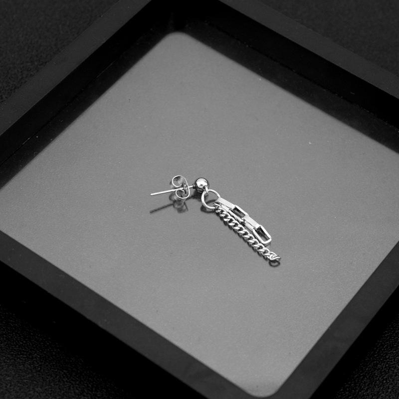 Punk Stainless Steel Earrings for Men Women Gothic Rhomb Lightning Geometry Drop Ear Clip Earrings Pop Hip Hop Piercing Jewelry