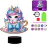 DIY Unicorn Diamond Painting Table Lamp with Tools Diamond Painting Bedside Lamp Double Sided Arts Crafts Home Decoration