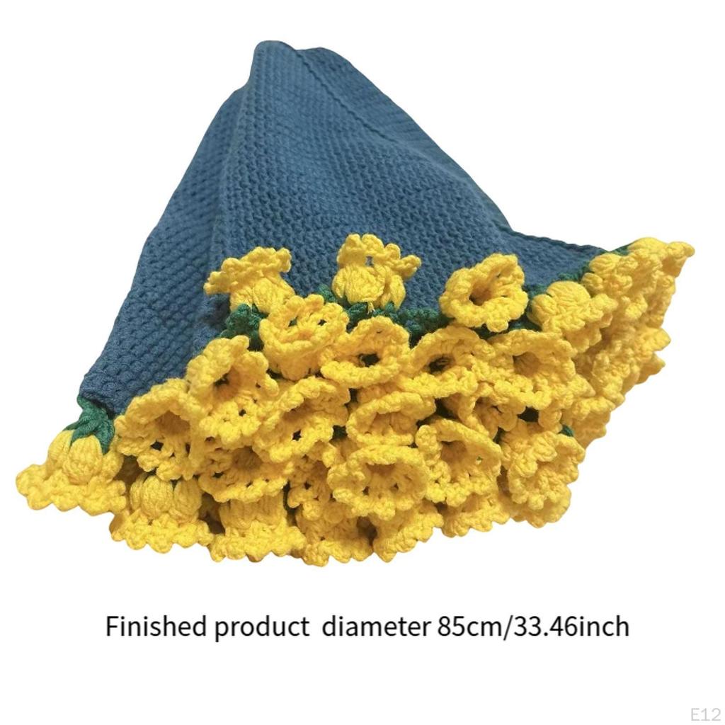 Bouquet Blanket Crochet Kit Craft Knitting DIY Starter for Birthday