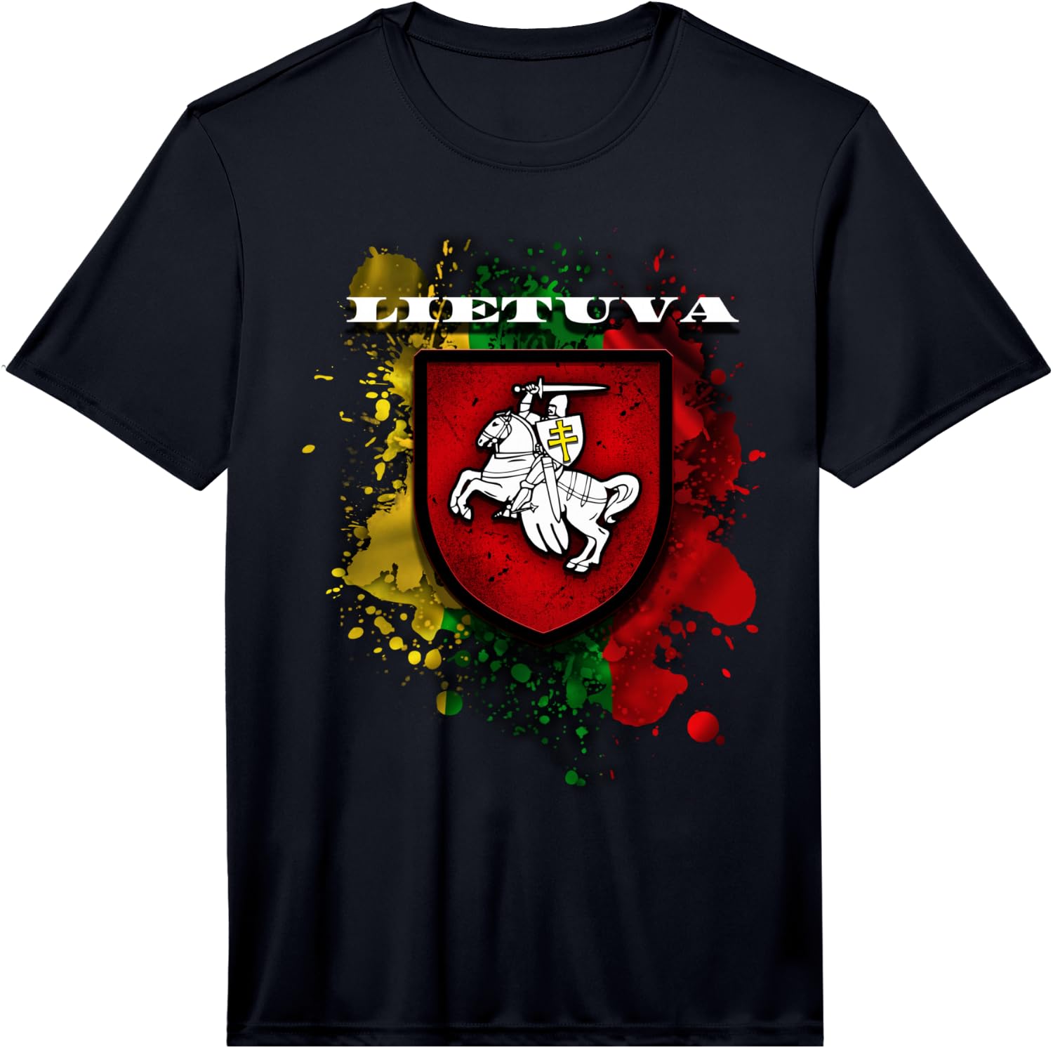 Lithuania Gift National Attributes Flag and Vytis Performance Unisex T-Shirt S