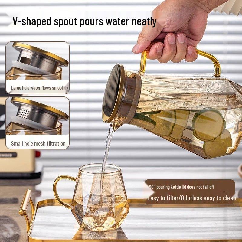 Hitzebeständiges Glasbecher-Set mit Henkel für Tee und Saft - Großes Fassungsvermögen, Hochwertiges Gefühl, Leichter Luxus Design