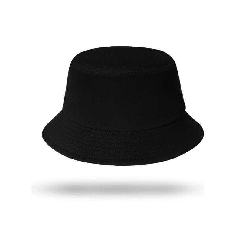 Custom Logo Pure Cotton Bucket Hat - Solid Color, Sun Protection for Outdoor Travel