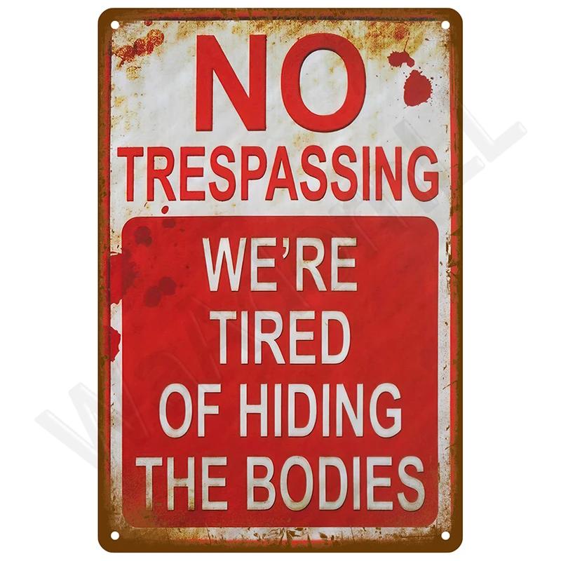 Retro Wall Art Mural Outdoor House Bathroom Home Room Decorations Decor Vintage Metal Signs Plates Tin Sign Posters Man Cave Bar