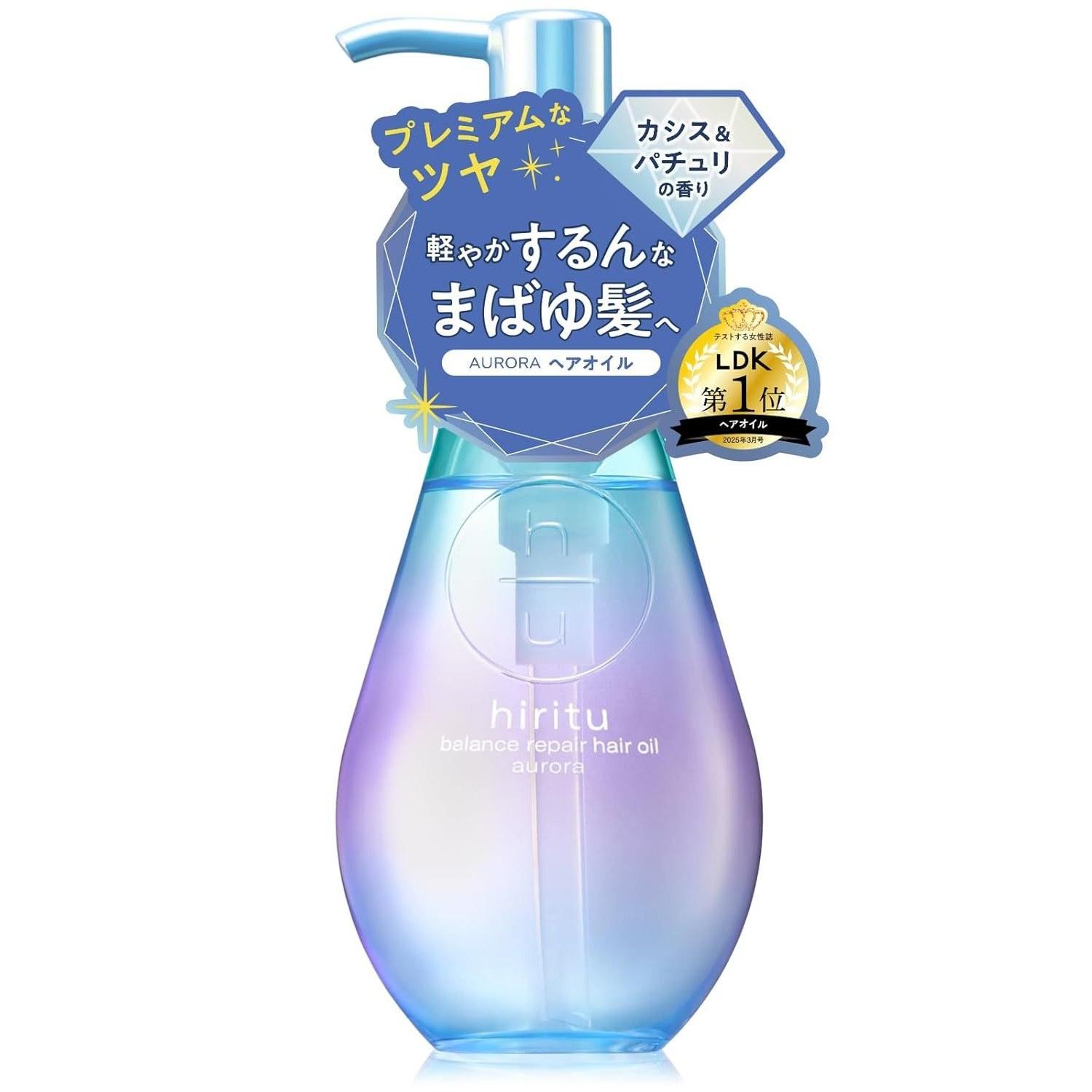 

Hiritu Balance Repair Hair Oil Aurora Highest Shine Series Out-of-Bath Styling Leave-In Treatment Sparkling Shiny Flyaway Control Intensive Damaged