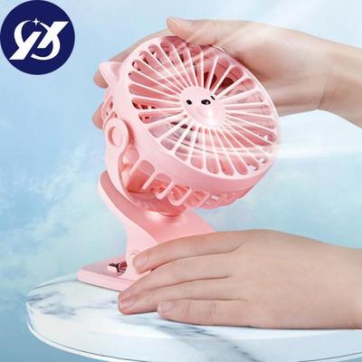Mini ventilador portátil de refrigeração dobrável com clipe USB recarregável para escritório em casa e mesa