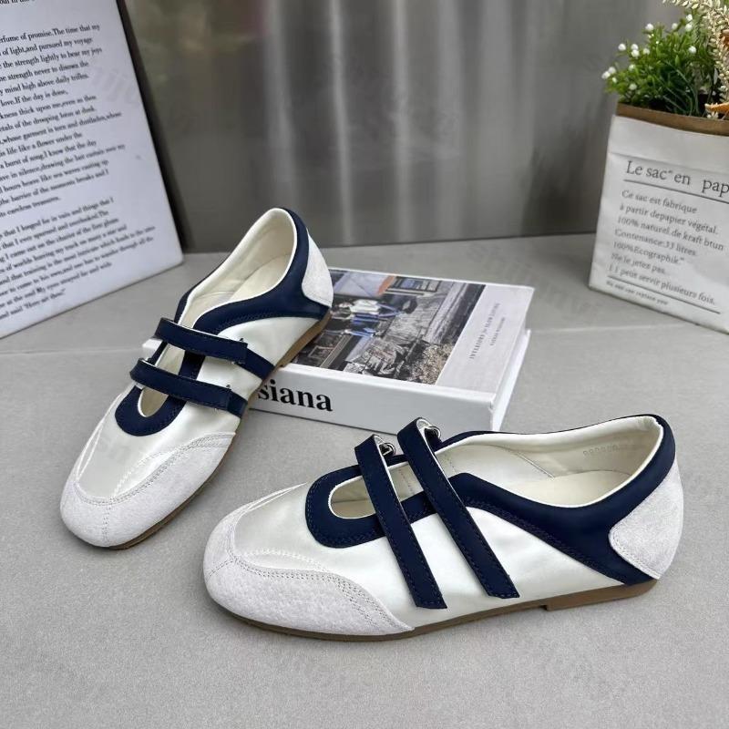 Women's Ballet Flat Shoes 2026 Summer Autumn Dress Silk Elegant Retro Square Toe Cow Suede Mary Jane Shoes Outdoor Casual Shoes