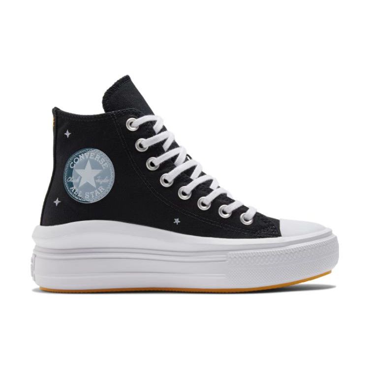 Converse Chuck Taylor All Star Move High черные белые оранжевые женские кроссовки A02896C — фото 2