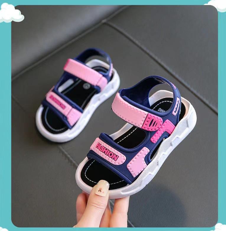 Children's and Girls' Sandals Soft Sole Anti Slip Medium and Small School Boys' and Baby Beach Sandals
