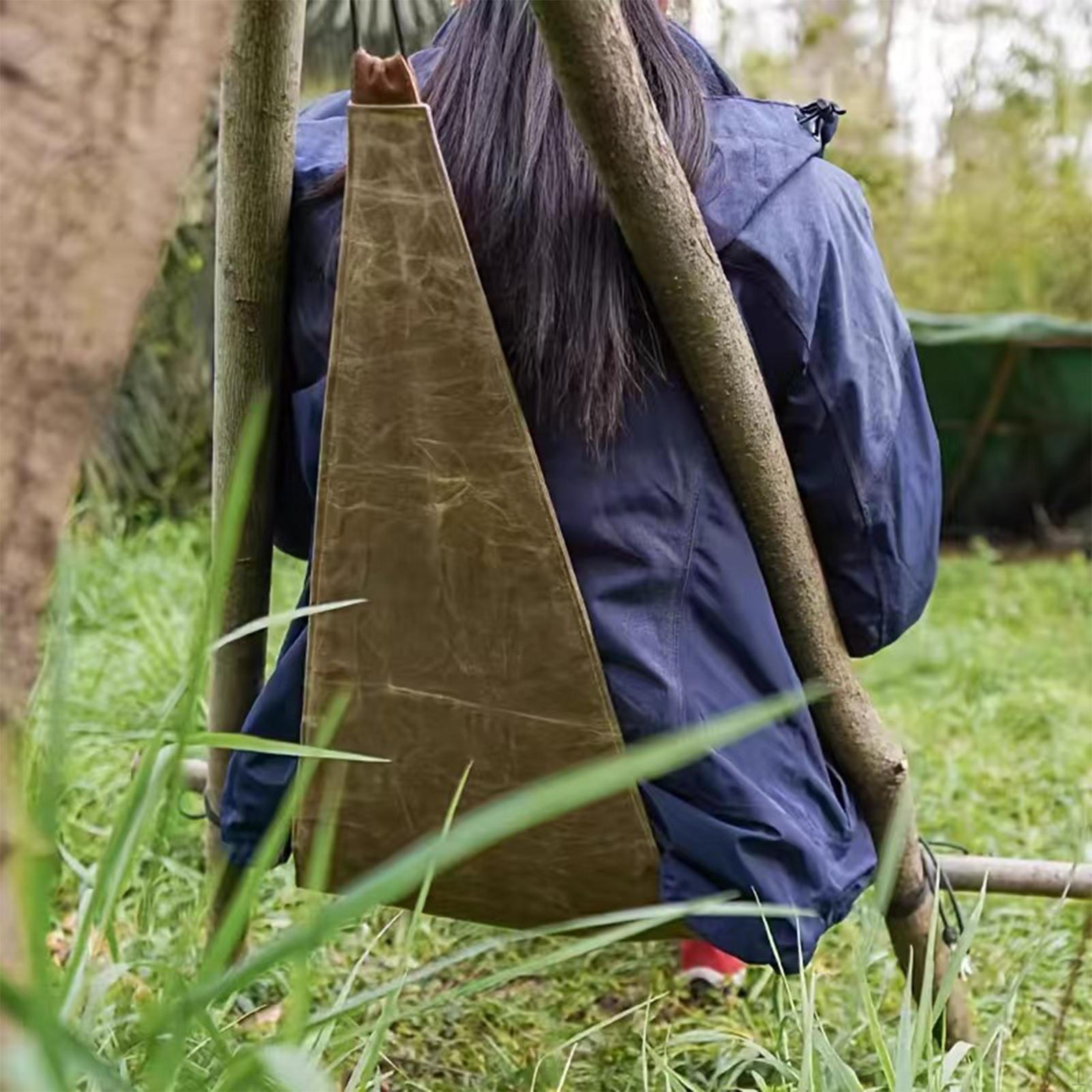 

Складное брезентовое сиденье для кемпинга с табуретом-треногом хаки