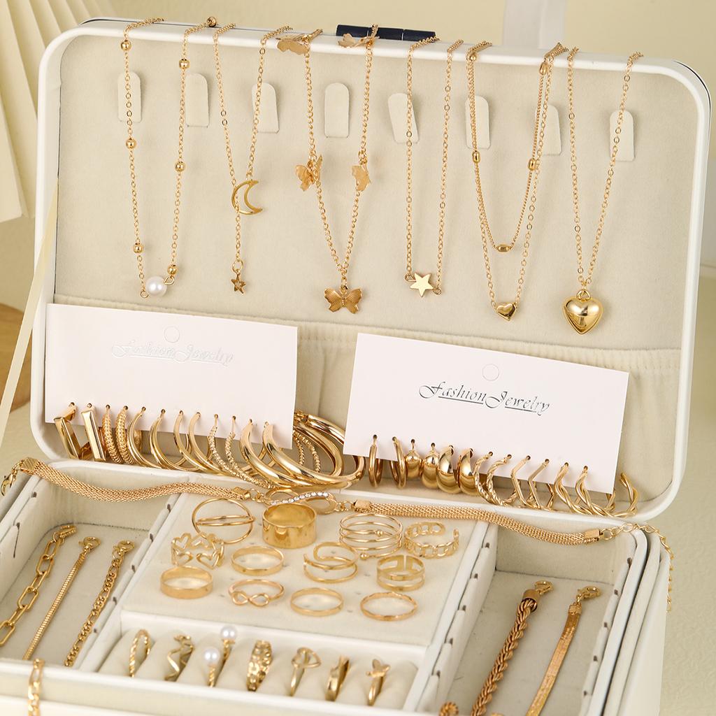 iF ME Necklace, Earring, Ring Set, Personalized Retro High-end Earrings, Women's Earrings with Accessories