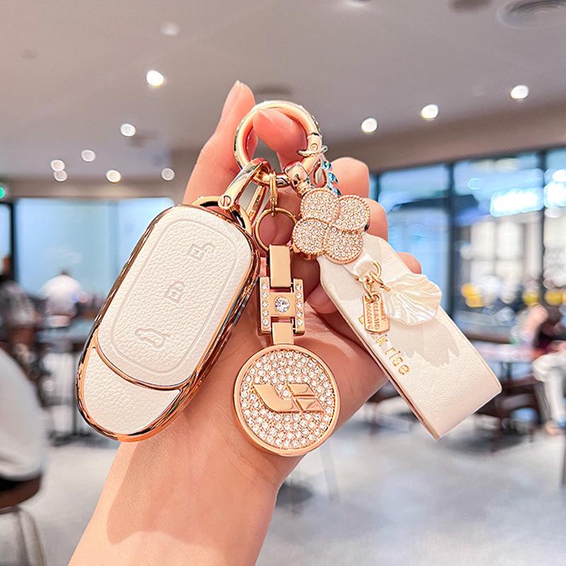 Luxury Protective Key Case for Li Auto L6/L7/L8/L9 and One - Women's High-End Buckle Design