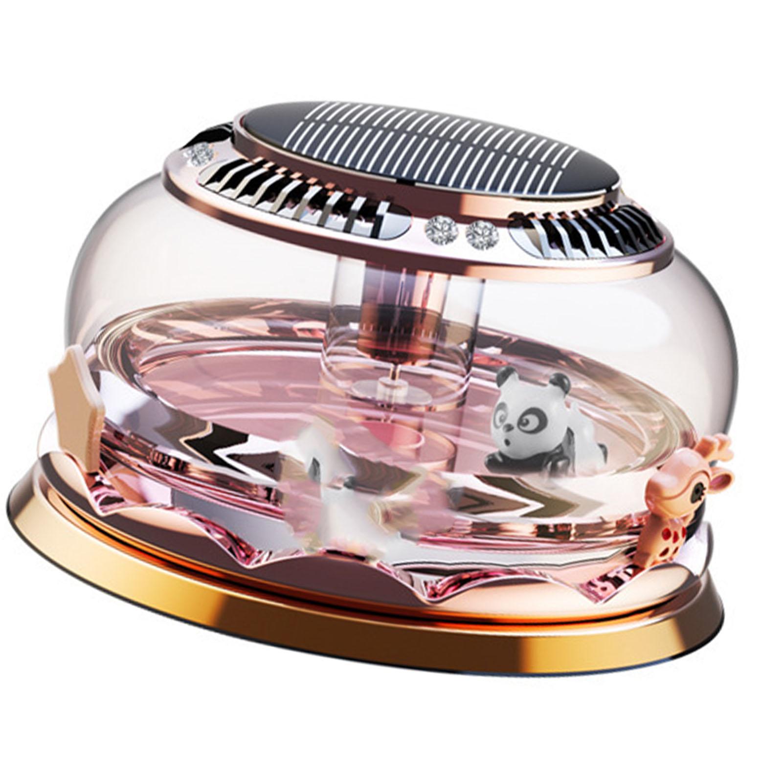 Car Perfume Decoration Solar Powered Rotating Aromatherapy Diffuser Ornament for Vehicle