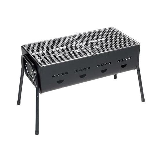Captain Stag (CAPTAIN STAG) Barbecue Stove Grill Bonfire Stand 3way Barbecue Grill 600 [For 4 to 6 People] 3 Height Adjustable Black UG-112
