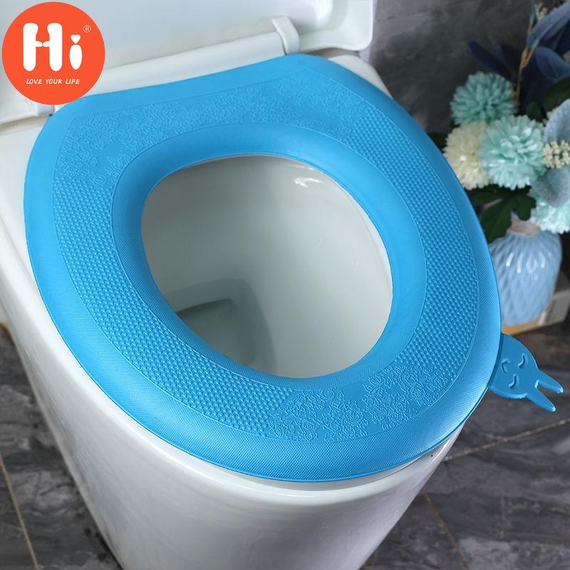

Портативное сиденье для унитаза из ЭВА, водонепроницаемое и теплое, всесезонное, универсальное сиденье для унитаза, моющаяся и съемная бытовая крышка для унитаза 38*40cm