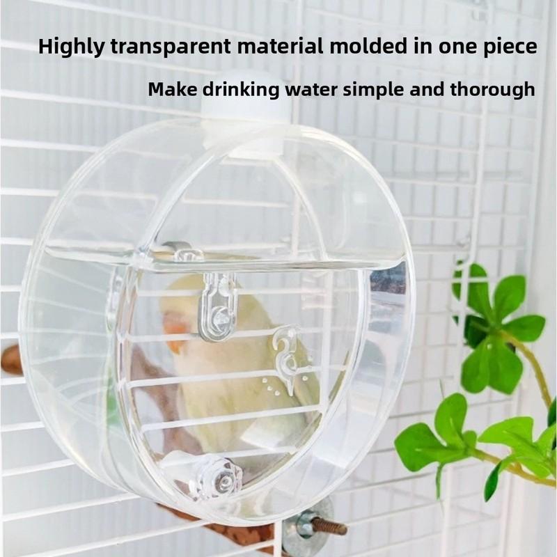 New 350ml Birds Water Feeder Hangable Large Capacity Parrot Waterer Transparent Leak-proof Small Pet Water Bottle for Bird Cage