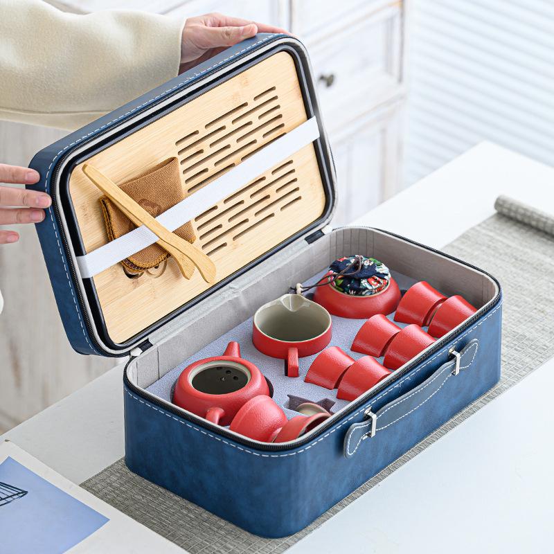 Ceramic Teapot Kung Fu Tea Set 2024 New Home Living Room Tea Office Guest Feeling Light Luxury