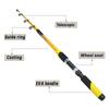 FTK 1.8m Fishing Pole Set Full Kits With Telescopic Fishing Rod And Spinning Reel Baits Hooks Travel Pole Set
