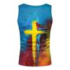 Mens Summer Surf Beach Tank Top Large Size Casual Breathable Sleeveless Top Loose  Print Tank Top Man Shirt