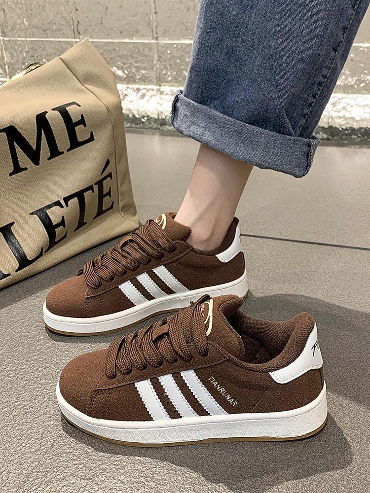 Spring and Autumn new niche platform bread shoes flat sports board shoes ins tide