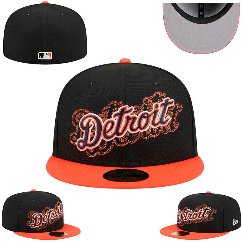 Detroit Tigers Embroidered Flat Brim Baseball Cap