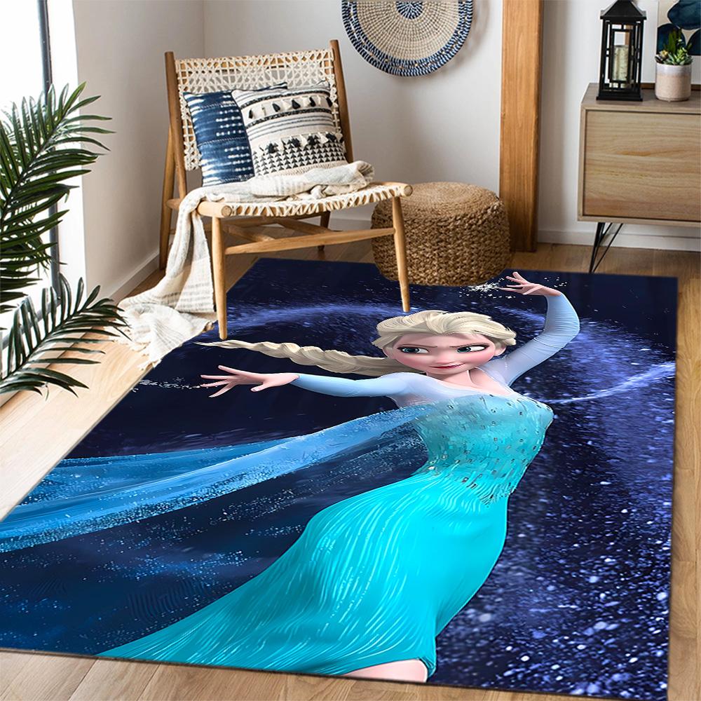 Elsa's Magical Ice Garden Floor Mat Perfect for Balcony Dormitory Entryway Game Room Antislip Carpet Office home decor