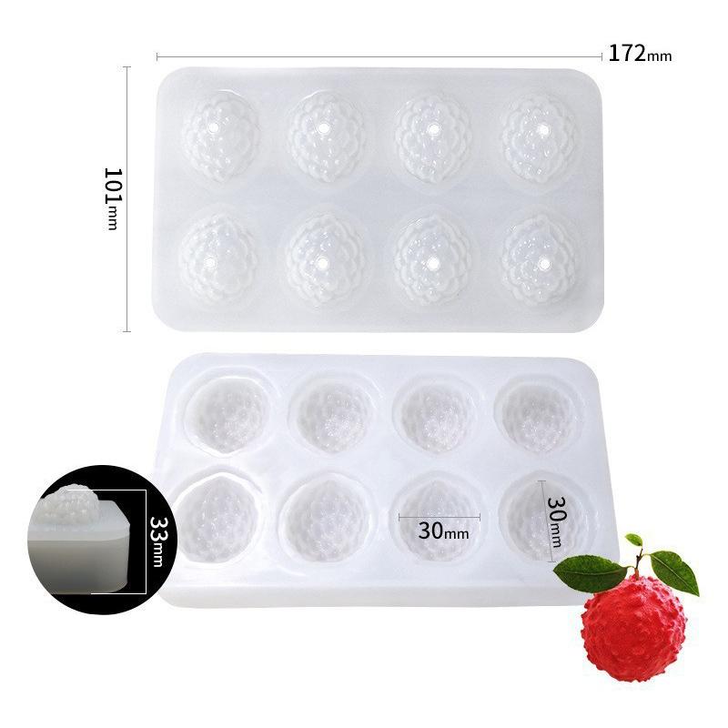 Simulated Fruit Silicone Mold Diy Fruit Dessert Mousse Cake Mold Candle Aromatherapy Soap Silicone Mold Home Decoration Mold