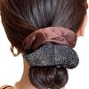 Rhinestone Satin Scrunchie: Elastic Hair Tie & Floral Updo Accessory