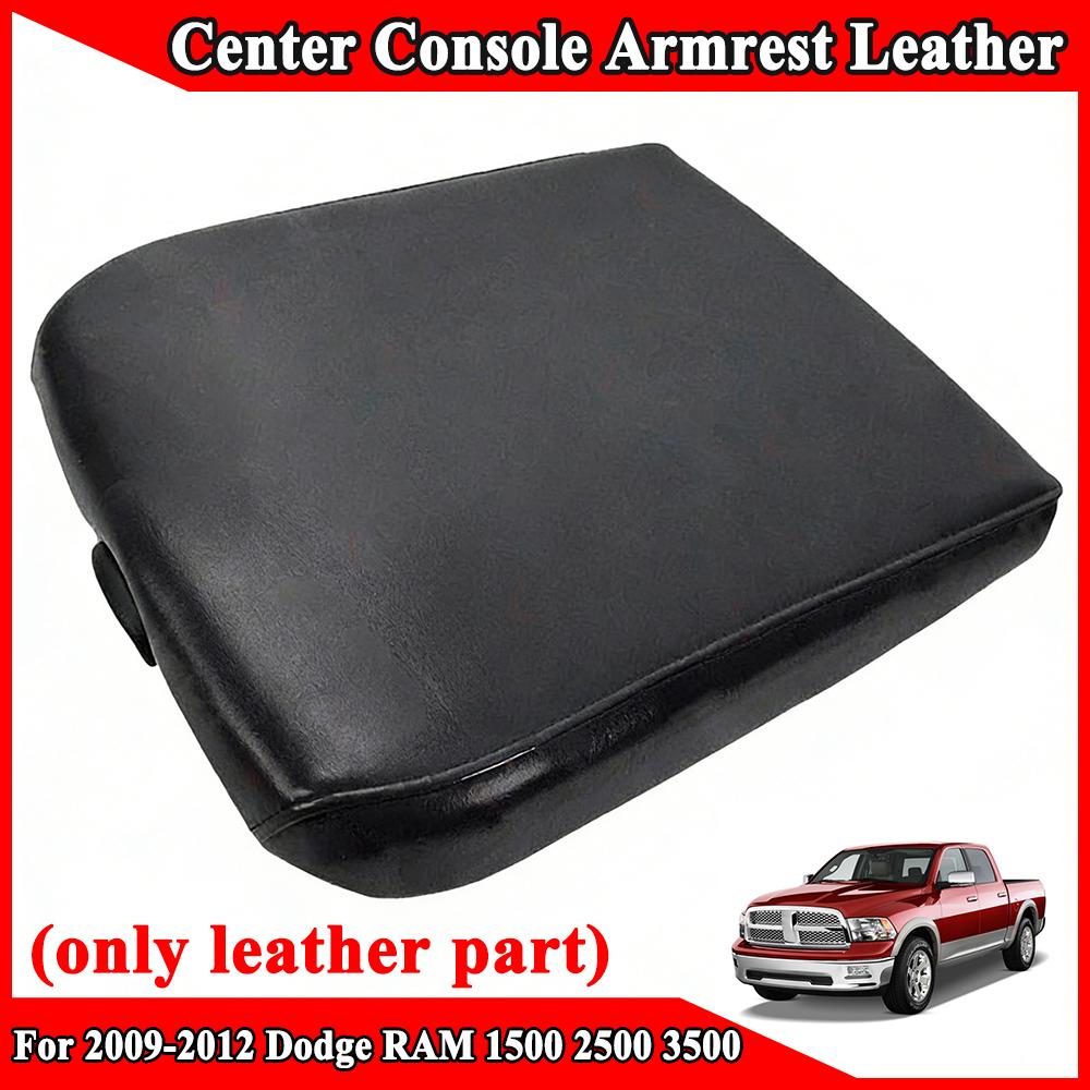 Microfiber Leather Center Console Armrest Box Cover Protection Trim Black For Dodge RAM 1500 2500 3500 2009 2010 2011 2012