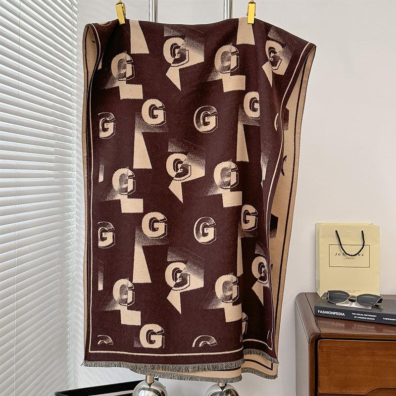 

letter circulation diagram, simple style printing elements, women s imitation cashmere warm scarf, air conditioner shawl circumference 185*65cm