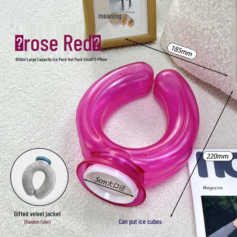 Doppelverwendbare U-förmige Nackenstütze: Heiß-/Kaltwasserflasche & Eisbeutel für Ganzjahreskomfort