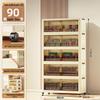 70-90cm No-Install Folding Storage Cabinet for Home, Living Room, Bedroom, Multi-layer Wardrobe, Sundries Organizer.