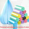 Colored Flat Mouth Garbage Bags - Thick, Sturdy, Black Disposable Plastic for Kitchen & Dormitory Use