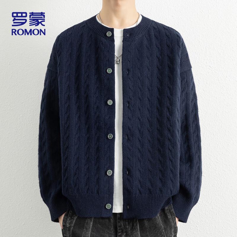 

ROMON Men s Drop Shoulder Knit Cardigan Sweater 7001 2XL