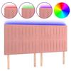 VidaXL Tête de Lit à LED Meuble de Chambre à Coucher Accessoire de Lit Double Tête de Cadre de Lit Intérieur Rose 3122727