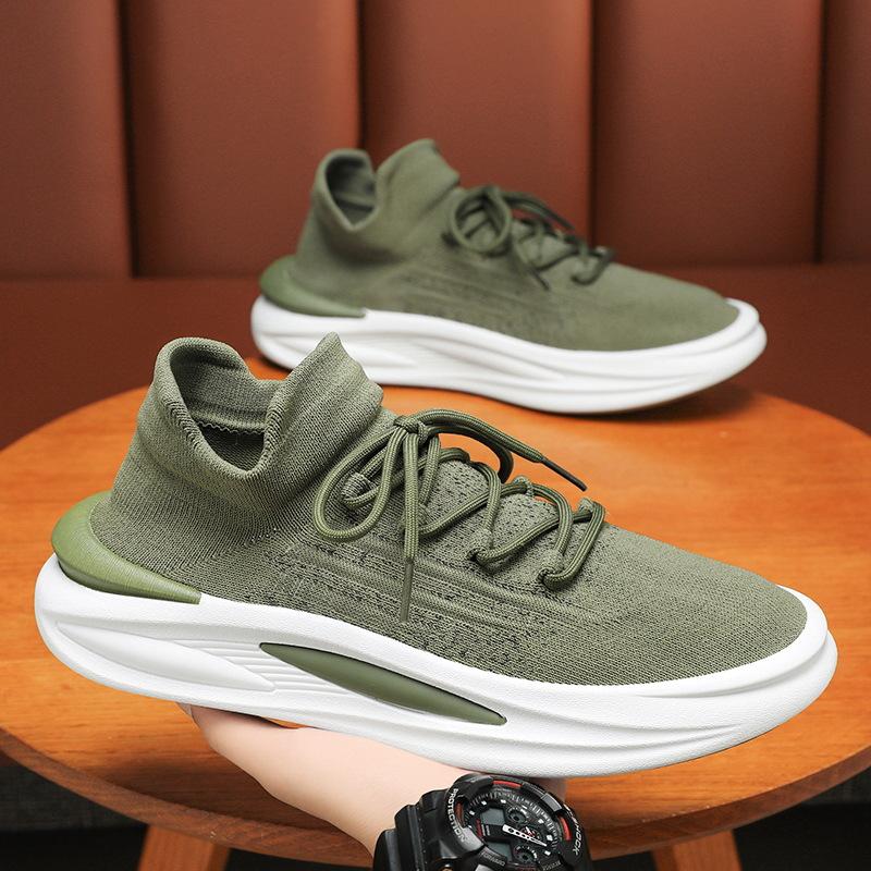 Męskie Nowe Letnie Oddychające Sportowe i Rekreacyjne Buty z Gruba Podeszwą Modny Trend na Wiosnę Jesień Zimę