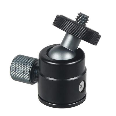 Mini Ball Head 1/4" Screw Mount 360 Swivel For Camera Camcorder DV LED Light Bracket Tripod Action Camera Stand Outdoor Gadgets