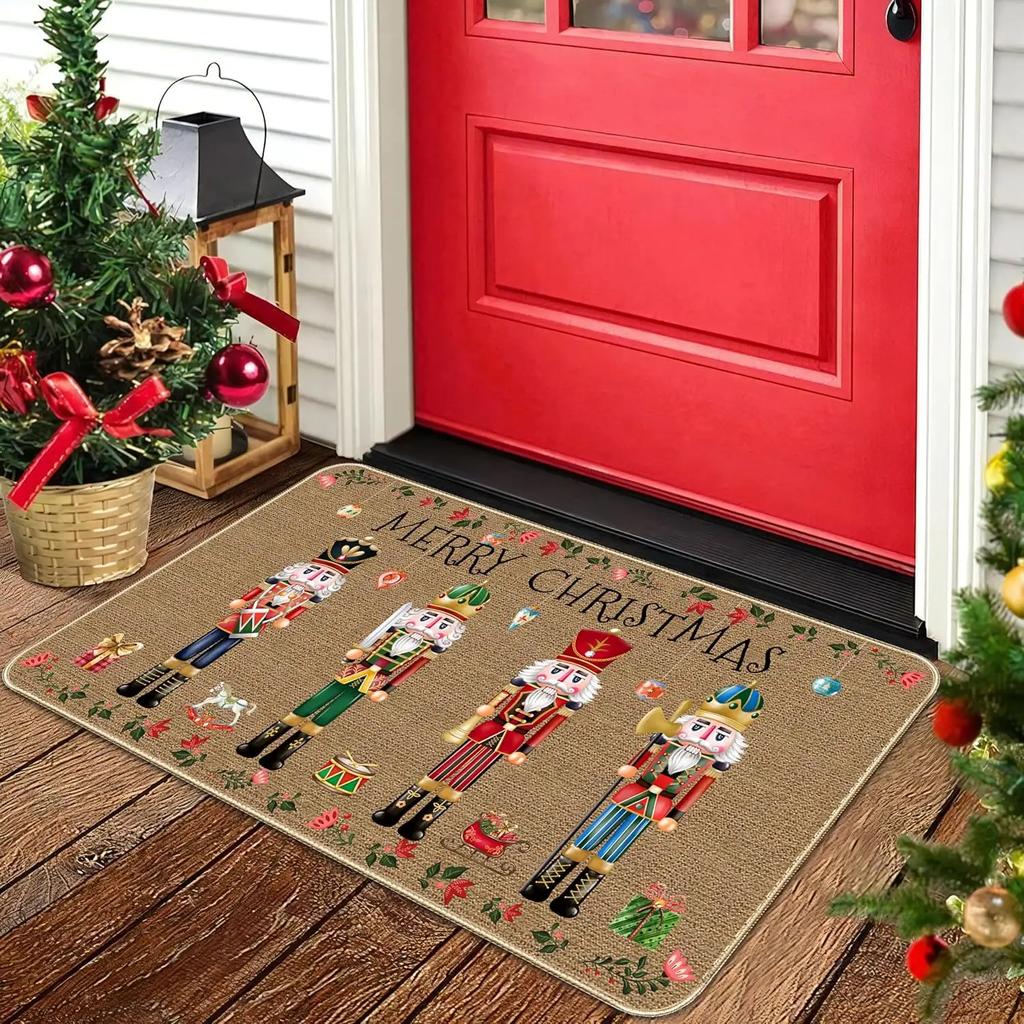 Christmas Day Atmosphere Decoration Soft Comfortable Crystal Velvet Carpet Living Room Bedroom Cloakroom Rugs Home Decor