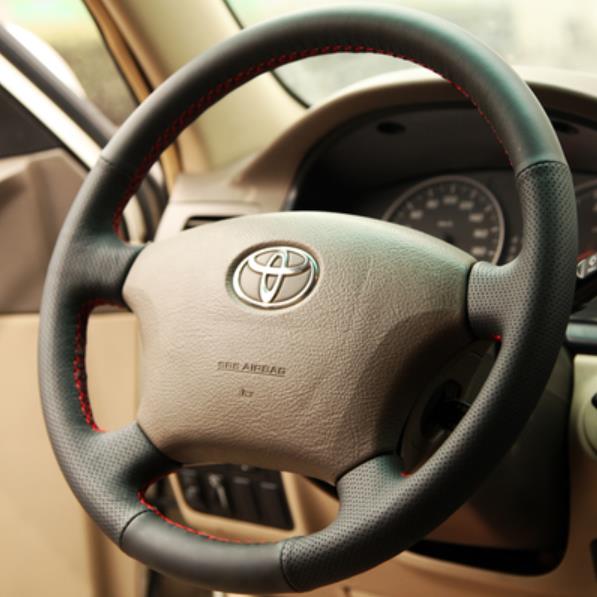 Δερμάτινο κάλυμμα τιμονιού αυτοκινήτου για ράψιμο Για Toyota Land Cruiser Prado 120 Land Cruiser (2003-2007) Τακόμα(2005-2011)