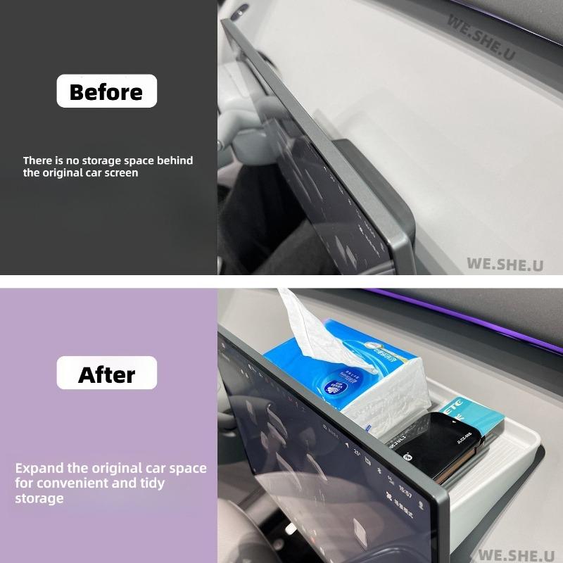 For Xpeng MONA L03 2026 Screen Rear Storage Box Car Accessories ABS Scratch-Proof Shockproof Organizer Interior Accessories