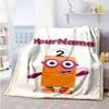 Numberblocks Personalized Name Blanket Cozy Customizable Blanket Soft Warm Cozy Suitable for Sofa Bedding Nap Picnics Ideal for All Seasons